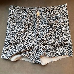 High waisted cheetah print shorts xs